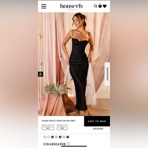 Black Corset Maxi Dress - Charmaine🖤House of CB